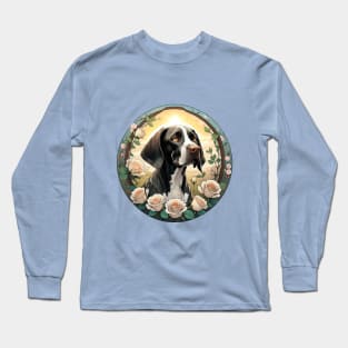 German Shorthaired Pointer Rose Garden Long Sleeve T-Shirt